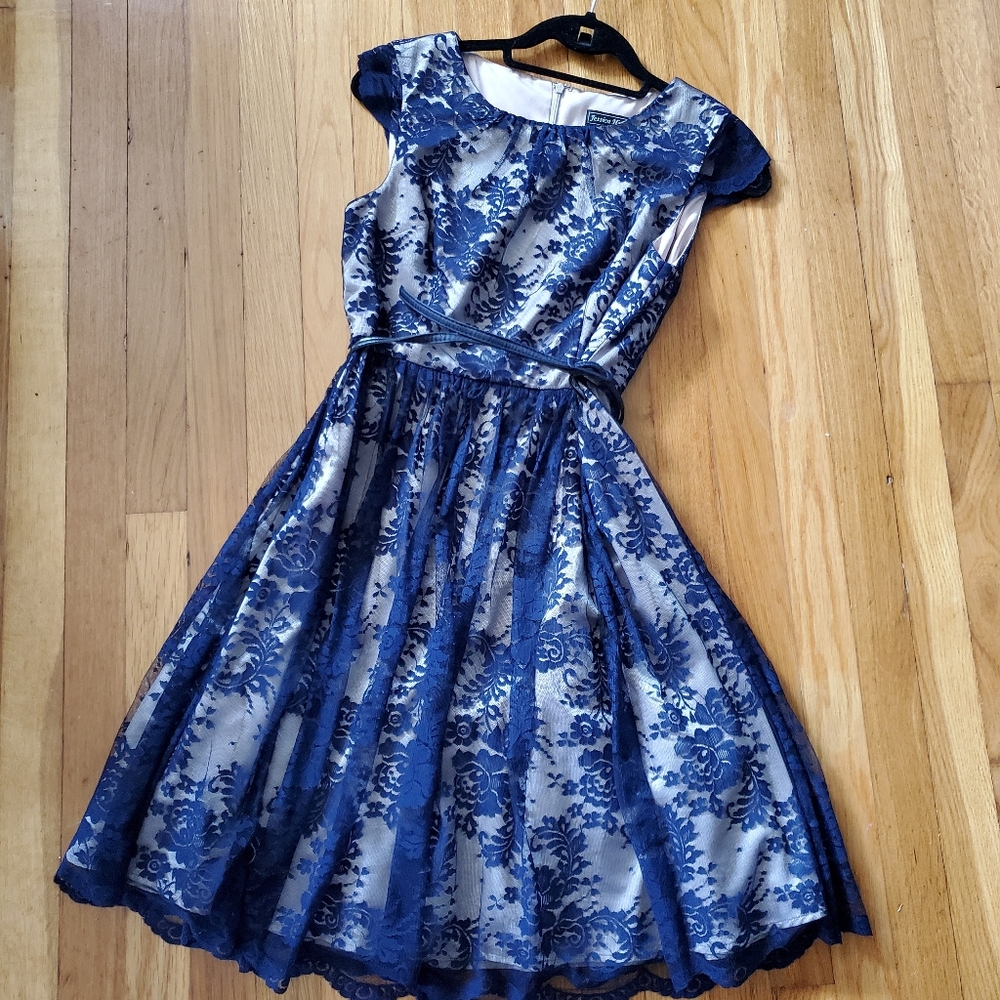 Navy Lace Dress
